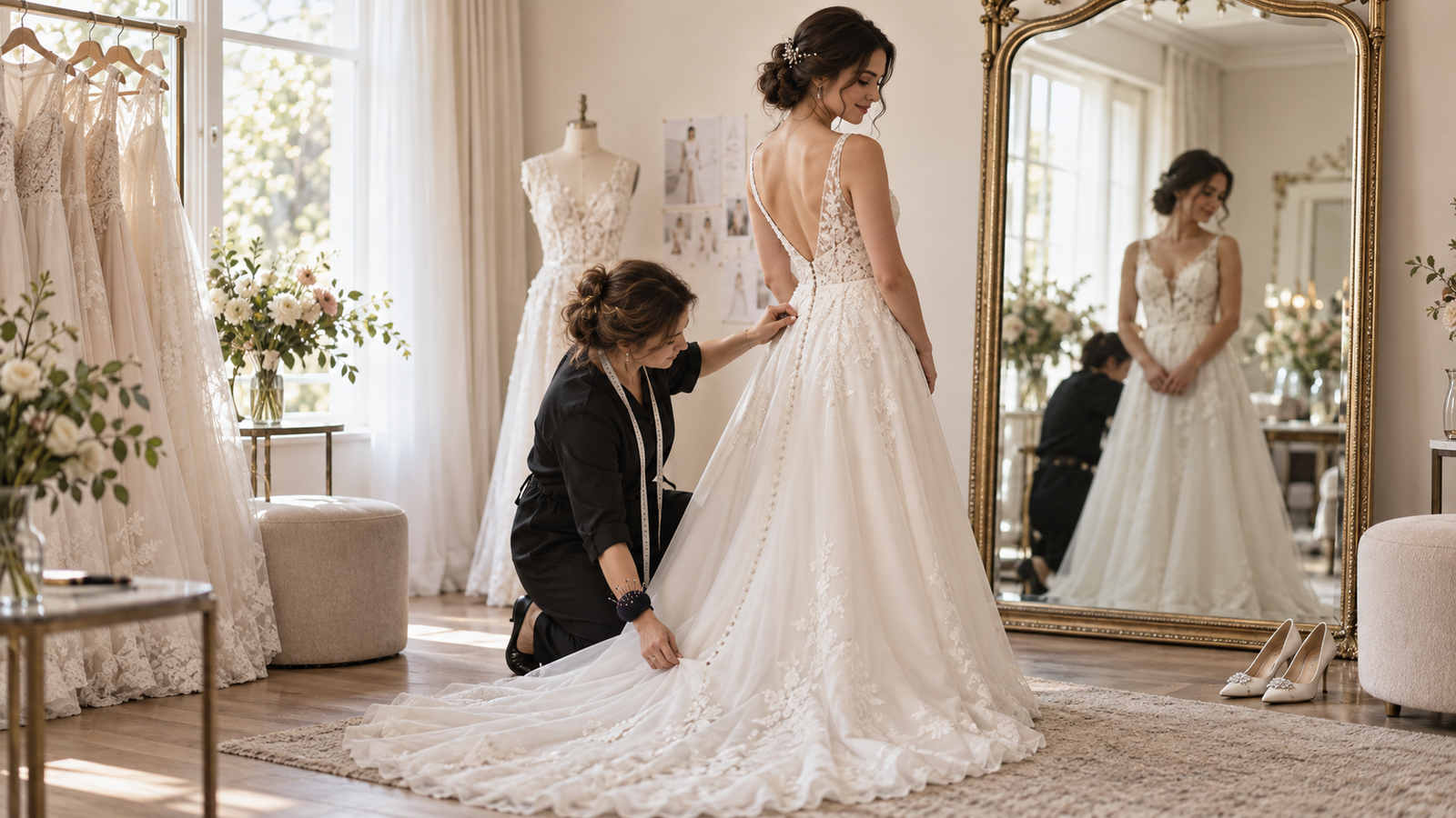 O que não esquecer ao provar seu vestido de noiva