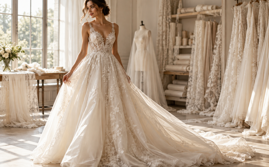 Tecidos para vestido de noiva: escolha caimento e estilo