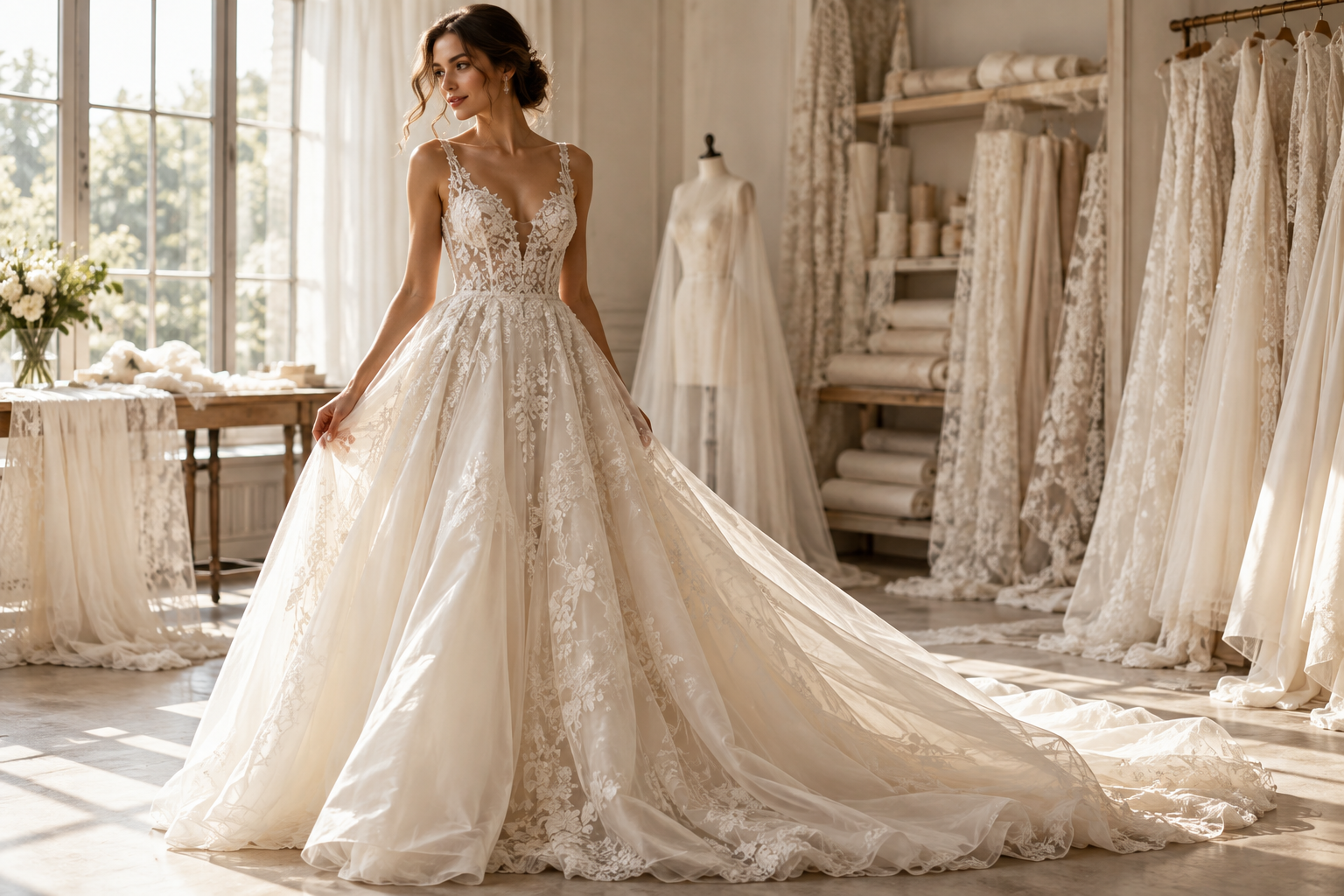 Tecidos para vestido de noiva: escolha caimento e estilo